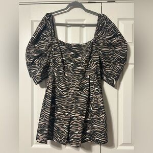 Collusion (ASOS) 100% Cotton Romper with Puff Sleeves 12